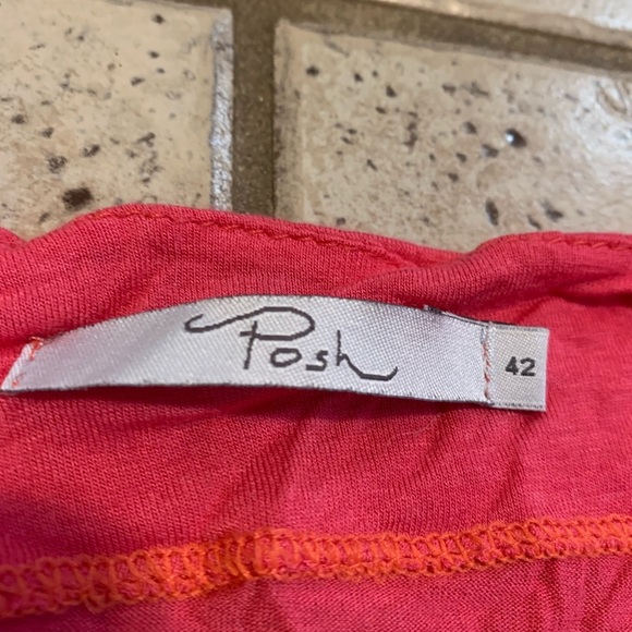 💜 Posh Pink Tie-Front Top - Sleeveless V-Neck Blouse - Size 42 (US M/L) - Picture 2 of 7